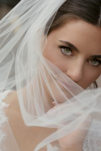 Bridal Portrait: St. Clair Ballroom Cleveland Ohio Summer Wedding Bride with Veil